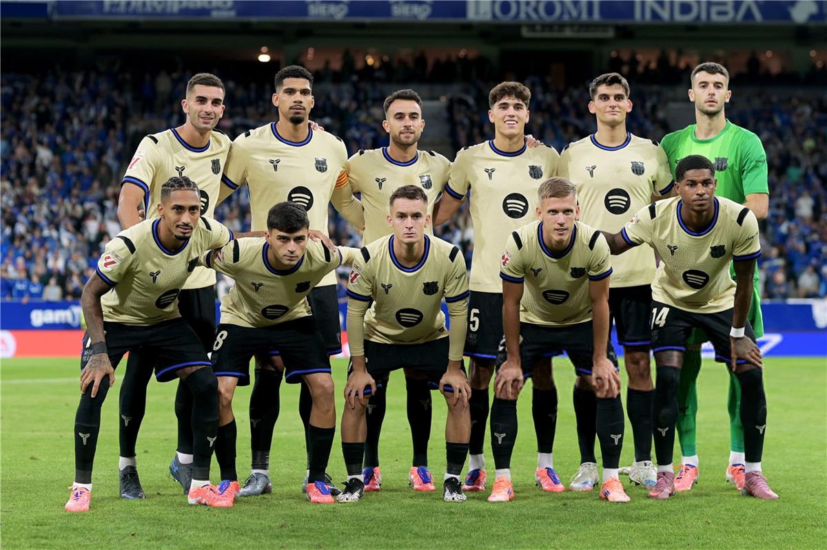 رجل مباراة برشلونة وريال أوفييدو بالدوري الإسباني