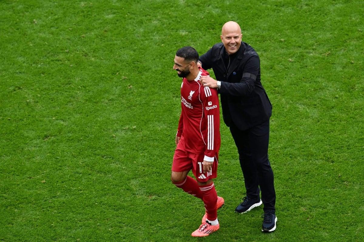 سلوت يدافع بقوة عن محمد صلاح: تسجيله الأهداف آخر ما يقلقني