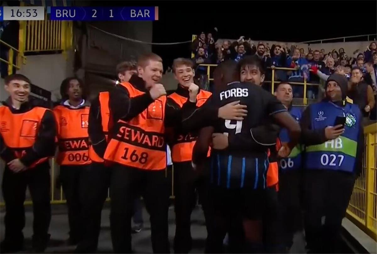 فيديو | فوربس يسجل هدف كلوب بروج الثاني أمام برشلونة