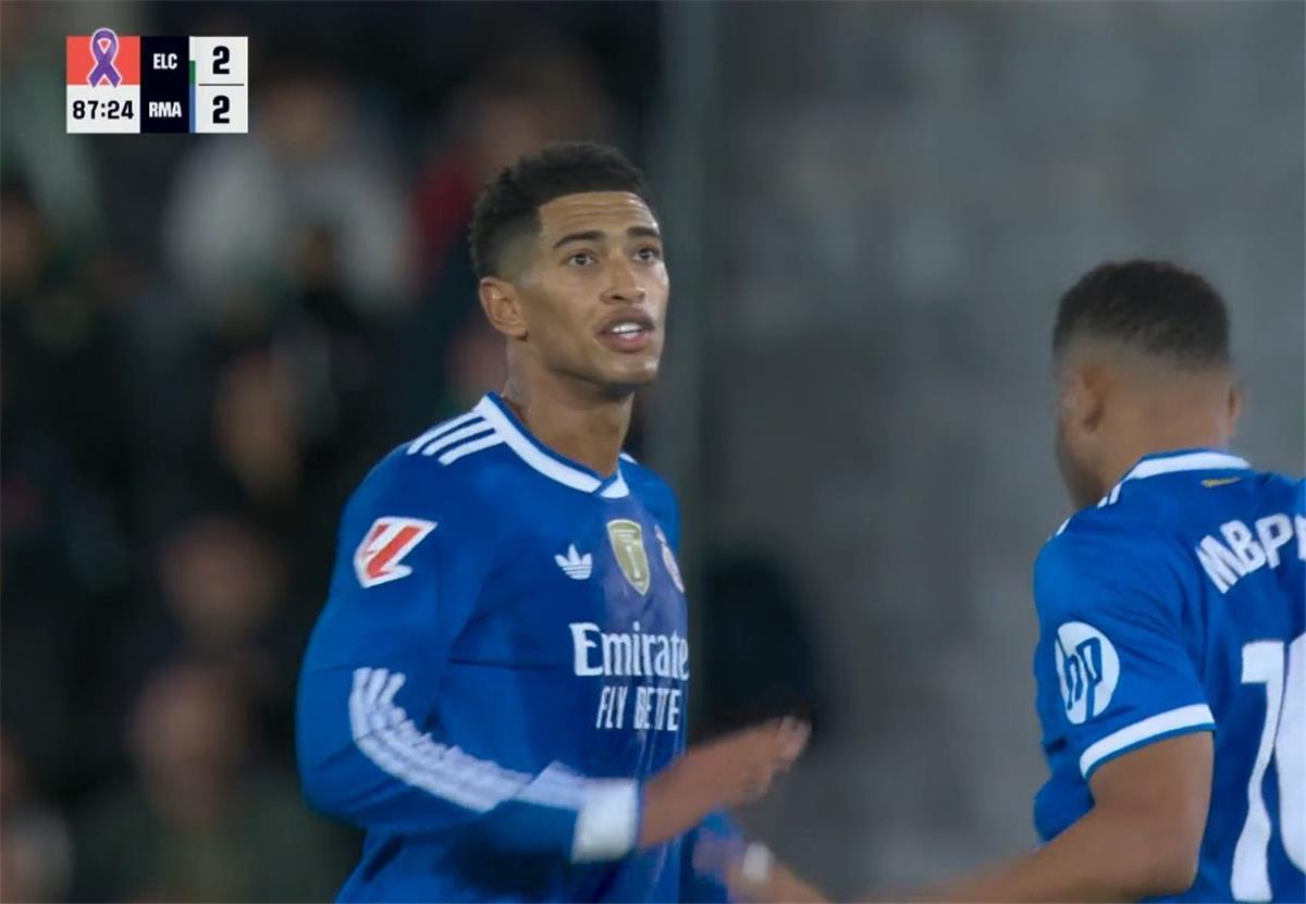 فيديو | مباراة مجنونة.. إلتشي يسجل الهدف الثاني وبيلينجهام يتعادل سريعًا لـ ريال مدريد