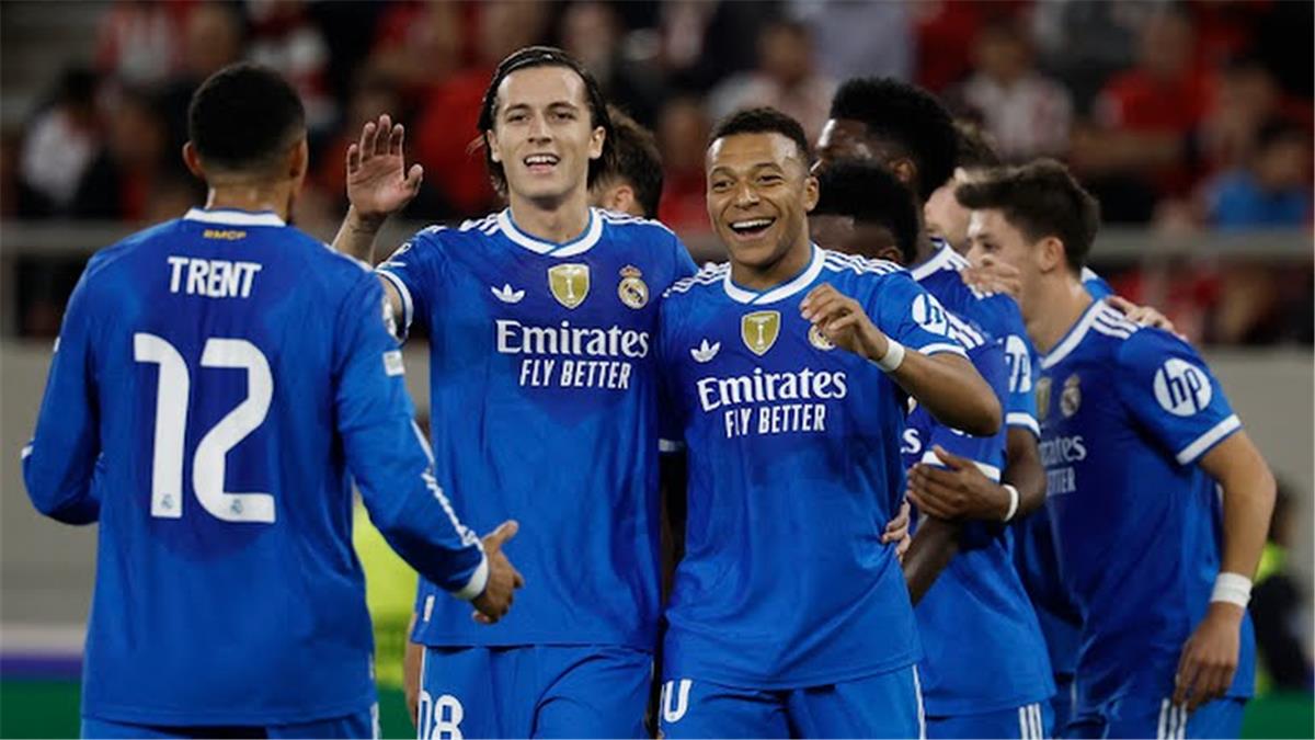 ترتيب هدافي دوري أبطال أوروبا بعد هاتريك مبابي في مباراة ريال مدريد وأولمبياكوس