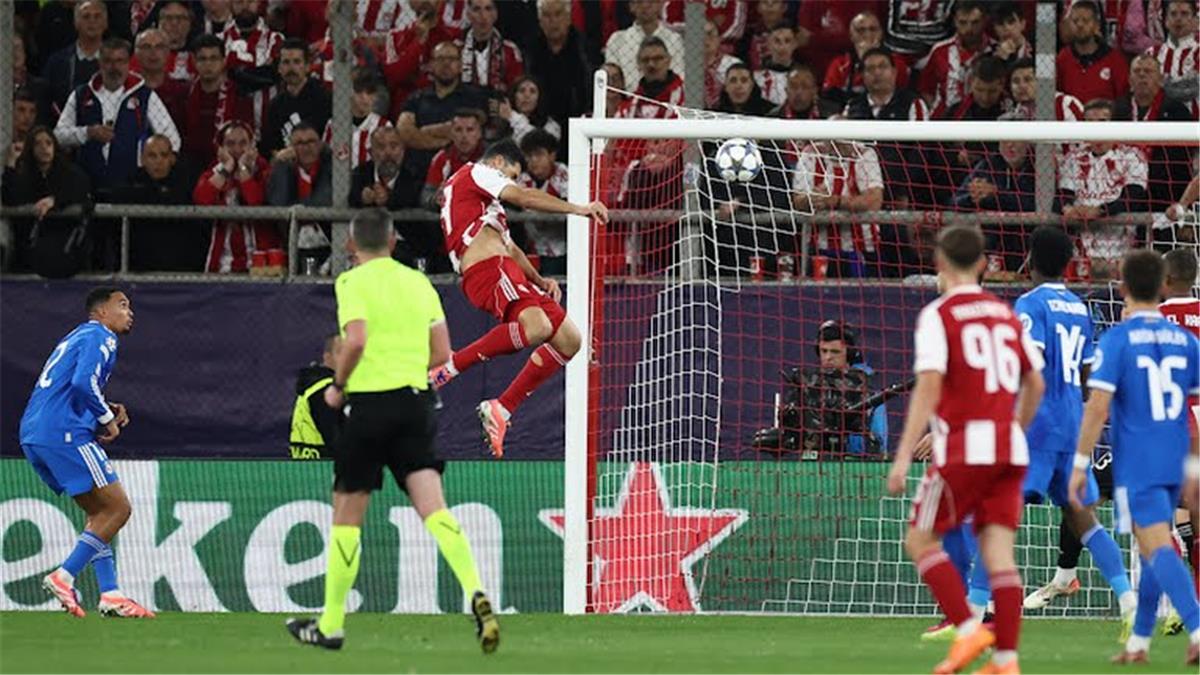 مهدي طارمي يسجل هدف أولمبياكوس الثاني أمام ريال مدريد