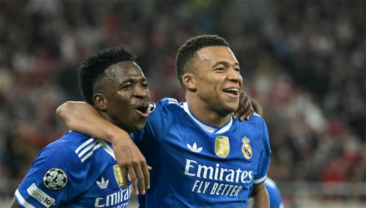 سوبر هاتريك.. مبابي يسجل هدف ريال مدريد الرابع أمام أولمبياكوس