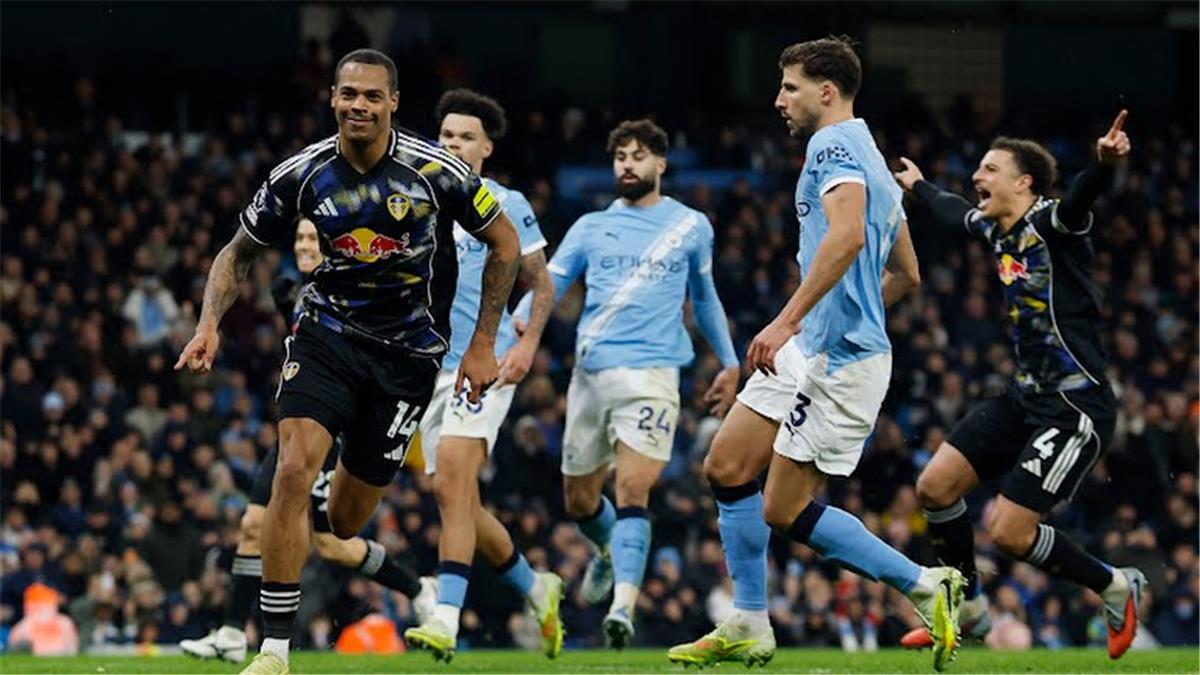 رجل مباراة مانشستر سيتي وليدز في الدوري الإنجليزي