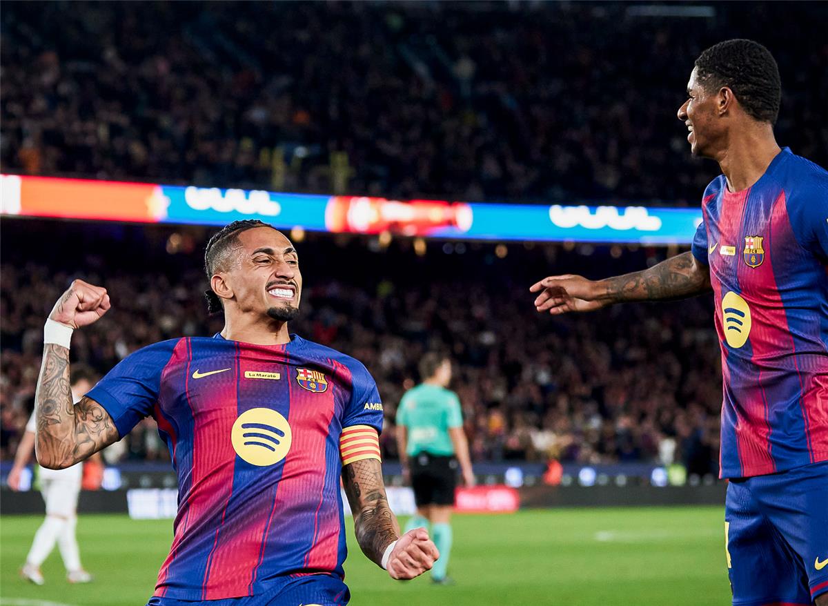 رافينها يسجل هدف برشونة الثاني أمام أوساسونا