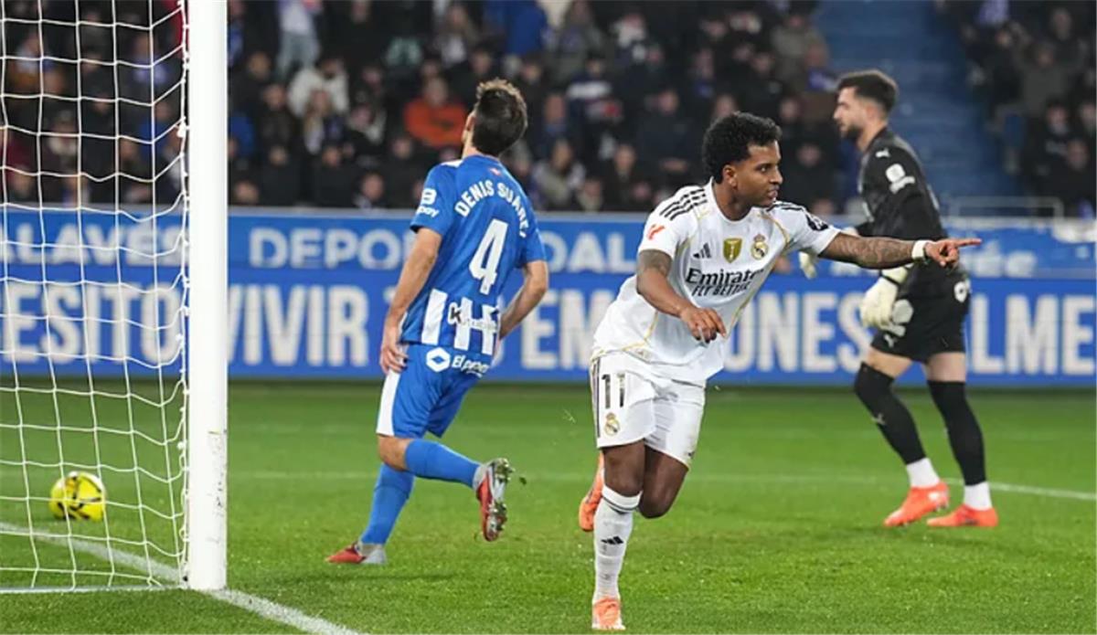 رودريجو يسجل هدف ريال مدريد الثاني أمام ألافيس