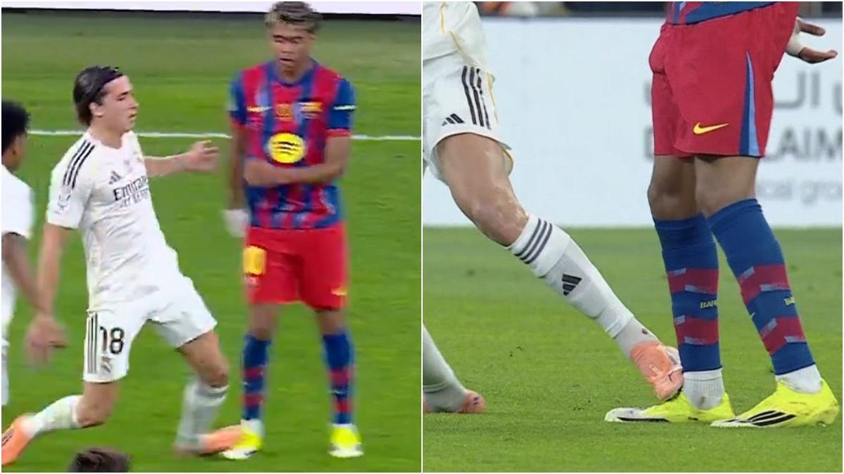 خبير تحكيمي يوضح رأيه في تدخل كاريراس على لامين يامال بـ نهائي السوبر الإسباني