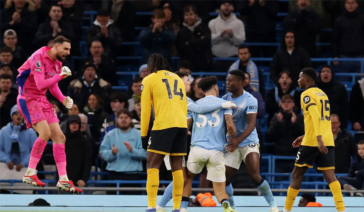 رجل مباراة مانشستر سيتي وولفرهامبتون في الدوري الإنجليزي