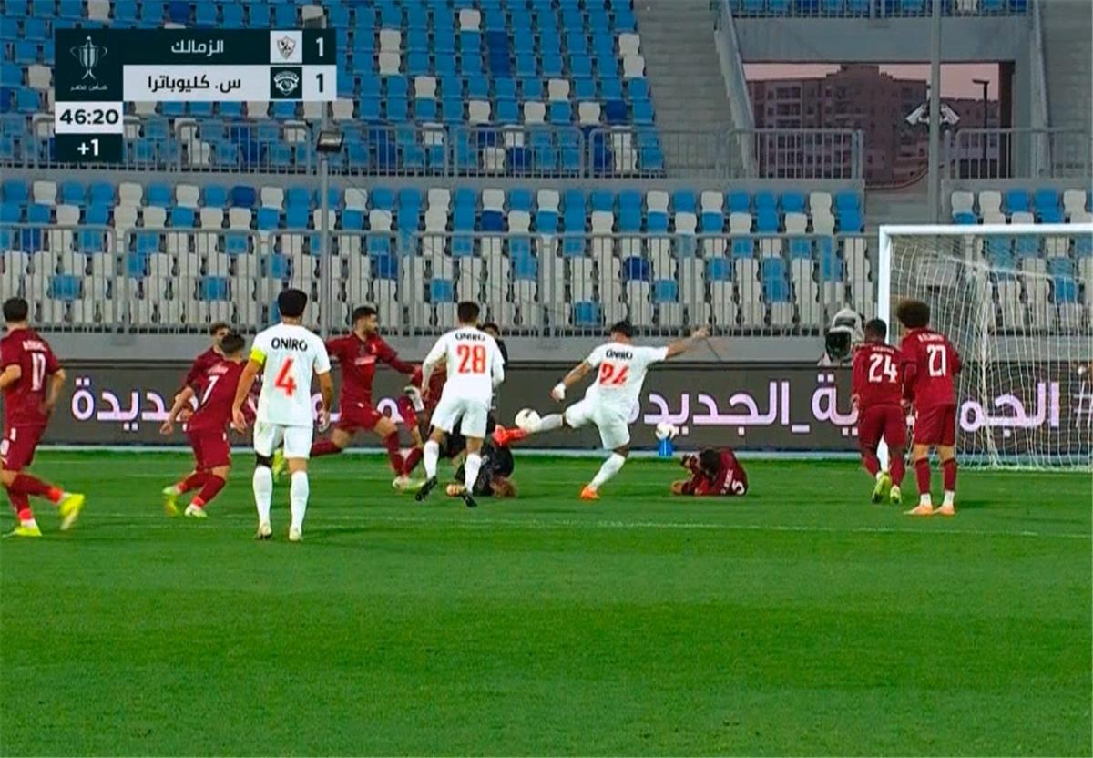 فيديو | محمد إسماعيل يسجل هدف تعادل الزمالك أمام سيراميكا كليوباترا