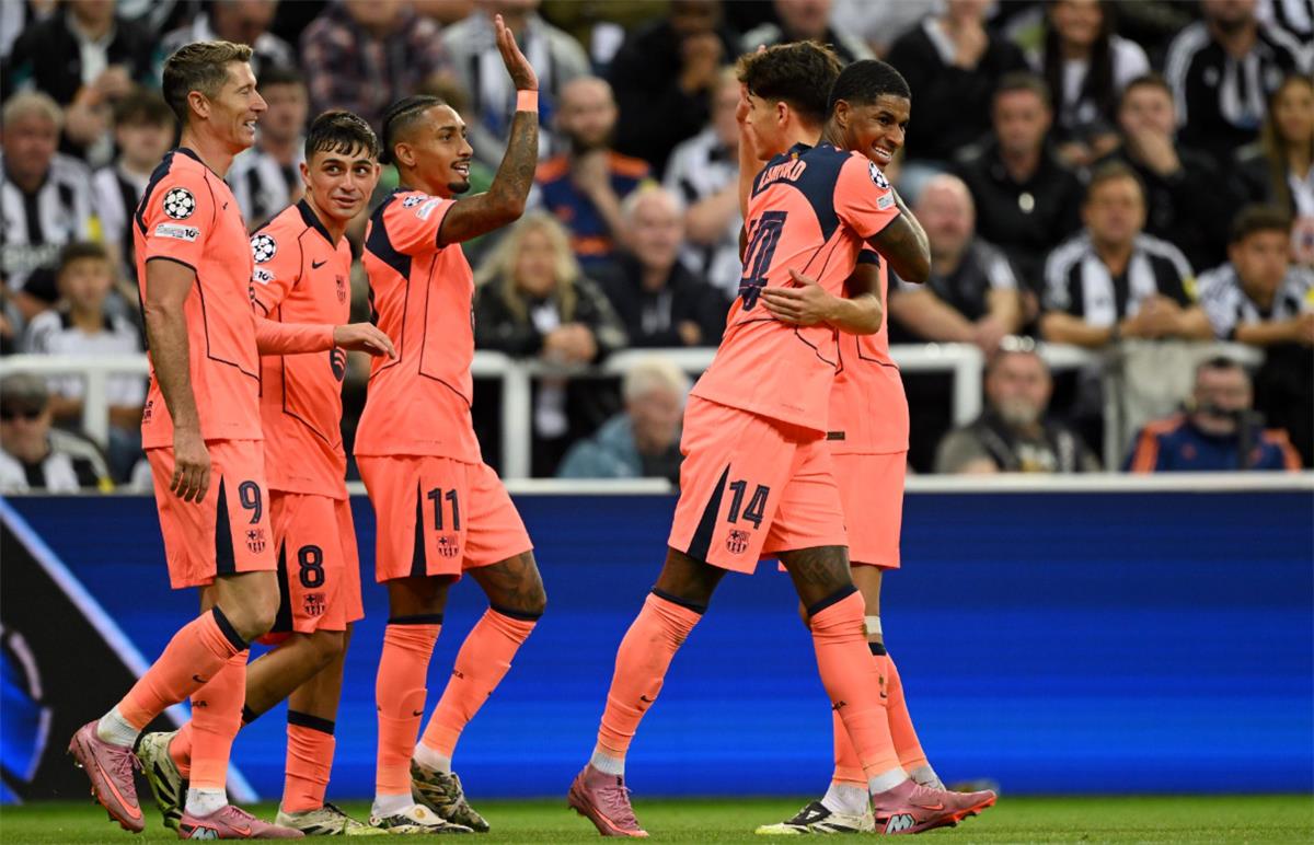 تشكيل برشلونة المتوقع أمام نيوكاسل اليوم في دوري أبطال أوروبا