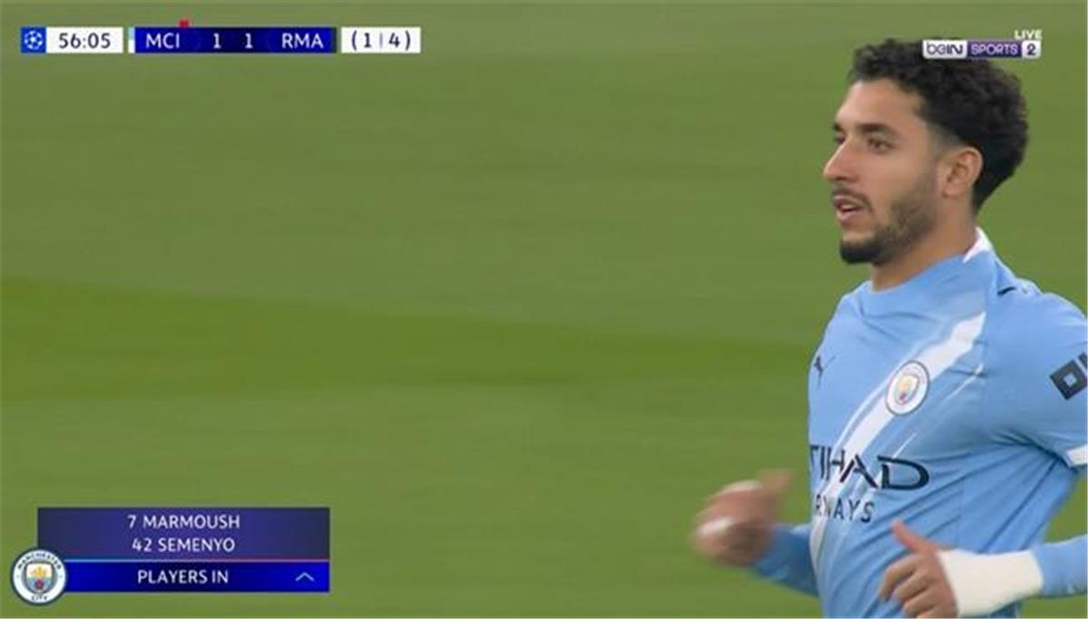 تقييم عمر مرموش في مباراة مانشستر سيتي وريال مدريد بدوري أبطال أوروبا