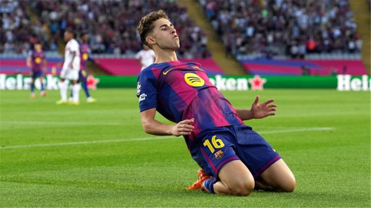 فيرمين لوبيز يسجل هدف برشلونة الرابع أمام نيوكاسل في دوري أبطال أوروبا