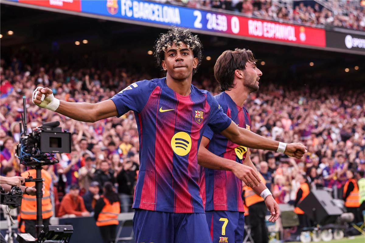 فيديو | لامين يامال وراشفورد يسجلان هدفي برشلونة الثالث والرابع أمام إسبانيول