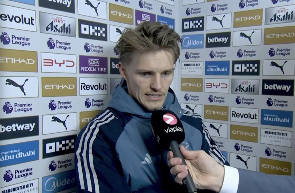 أوديجارد رغم سقوط آرسنال أمام مانشستر سيتي: لم نفقد إيماننا