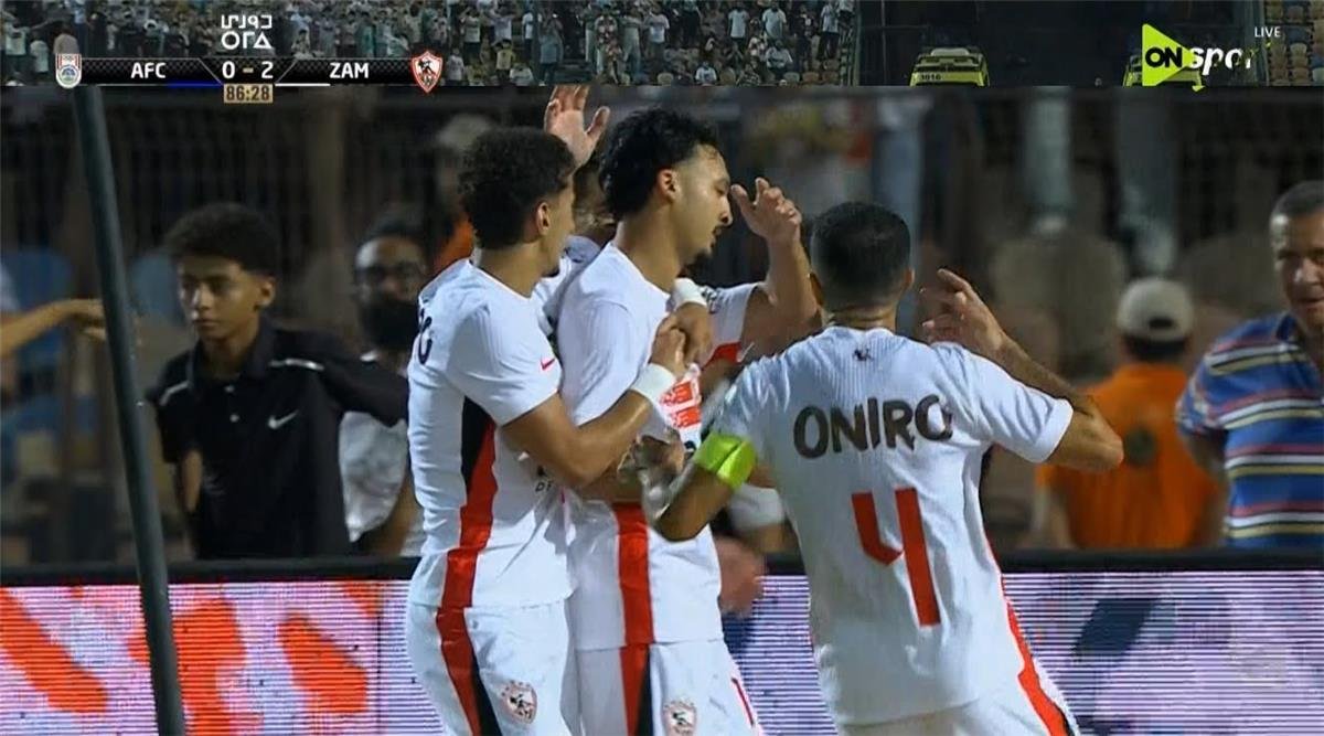 فيديو | أحمد شريف يسجل هدف الزمالك الثاني أمام أبو قير للأسمدة