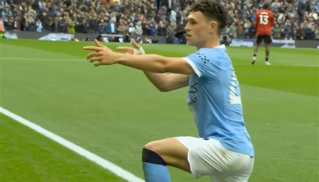 هدف فودين في مرمي مانشستر يونايتد بالدوري الانجليزي