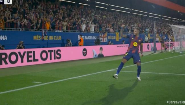 هدف رافينيا الثاني في مرمي فالنسيا  بالدوري الاسباني