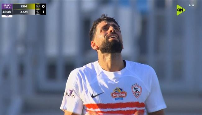 عدي الدباغ يهدر انفراد تام في مباراة الزمالك والاسماعيلي
