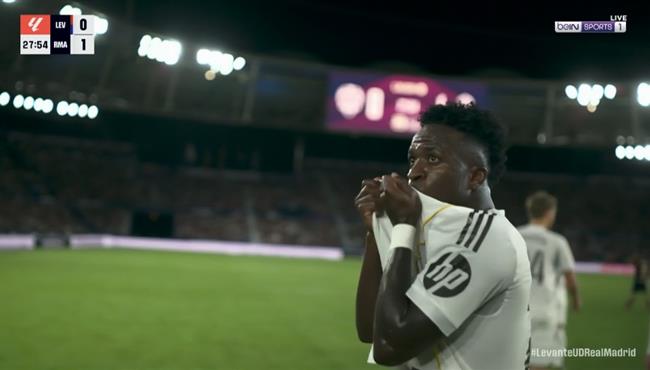 هدف فينيسيوس جونيور الرائع في مرمي ليفانتي بالدوري الاسباني