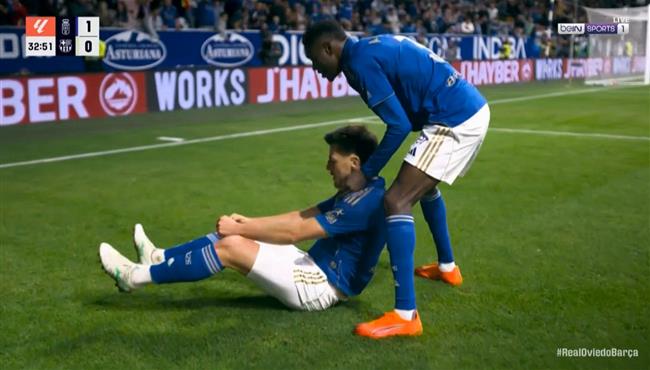 هدف ريال اوفيدو الرائع في مرمي برشلونة بعد خطأ من الحارس