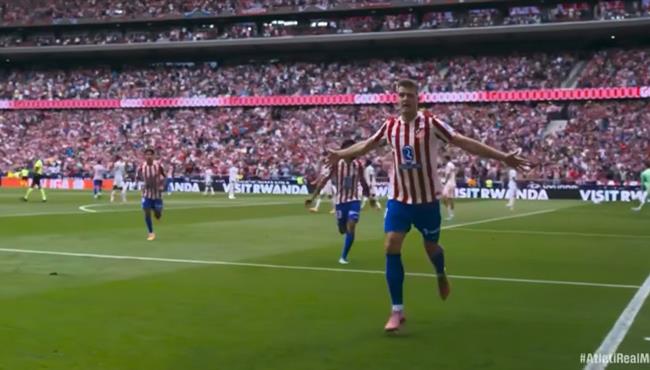 هدف تعادل اتلتيكو مدريد مع ريال مدريد (22) الدوري الاسباني