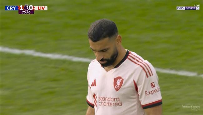 محمد صلاح كاد ان يسجل هدف لليفربول امام كريستال بالاس بالدوري الانجليزي
