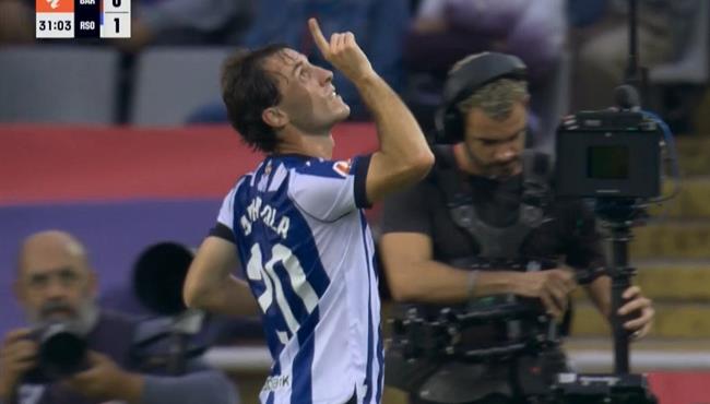 هدف ريال سوسيداد الاول في مرمي برشلونة بالدوري الاسباني