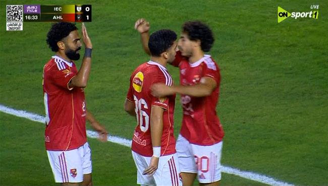 هدف الاهلي الاول في مرمي كهرباء الاسماعيلية بالدوري المصري