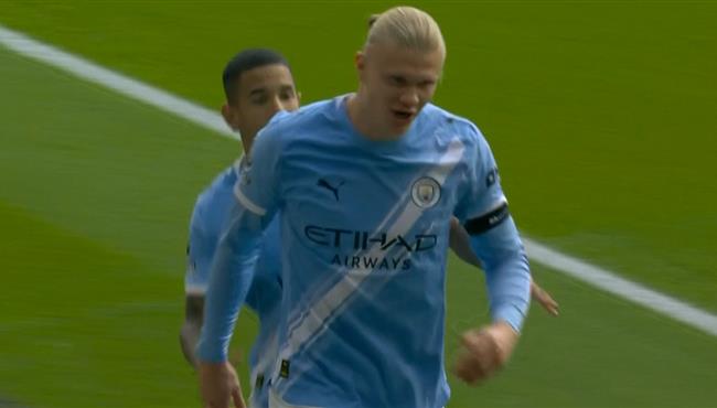 هدف هالاند في مرمي برينتفورد بالدوري الانجليزي