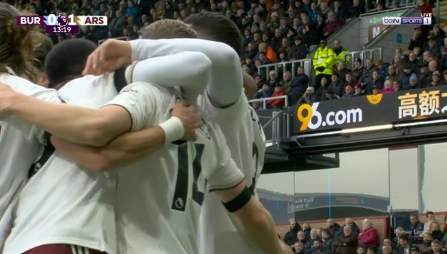 اهداف مباراة ارسنال وبيرنلي في الدوري الانجليزي