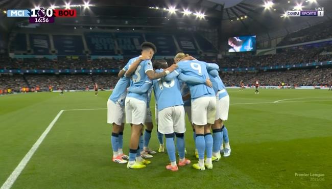 اهداف مباراة مانشستر سيتي وبورنموث في الدوري الانجليزي