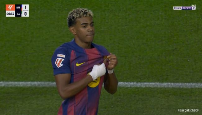هدف لامين يامال في مرمي إلتشي بالدوري الاسباني