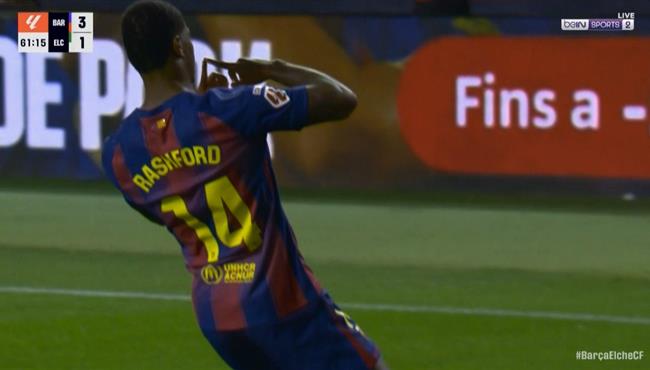هدف راشفورد في مرمي إلتشي بالدوري الاسباني