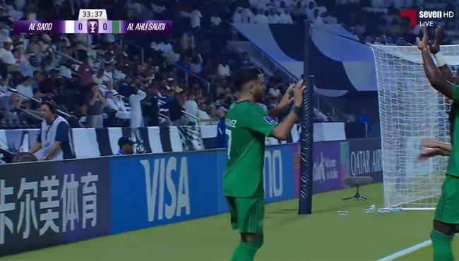 هدف رياض محرز في مرمي السد بدوري ابطال اسيا