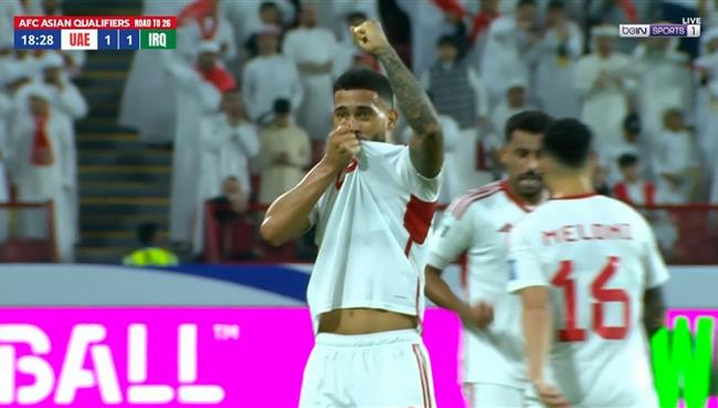 هدف تعادل الامارات مع العراق (11) تصفيات كأس العالم