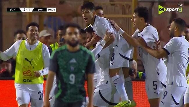 اهداف مباراة مصر والجزائر الودية