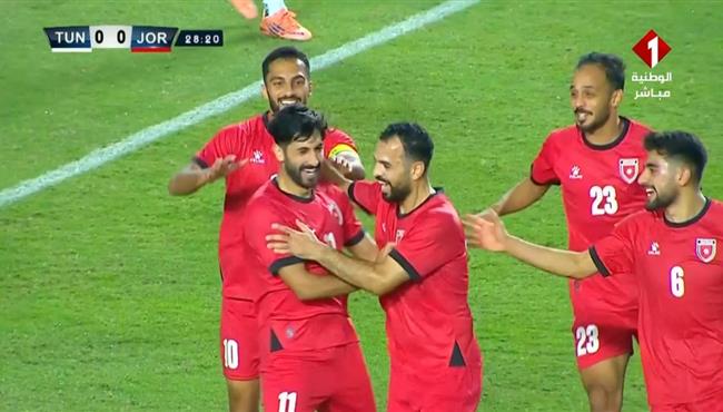 هدف يزن النعيمات الرائع في مرمي تونس .. مباراة ودية