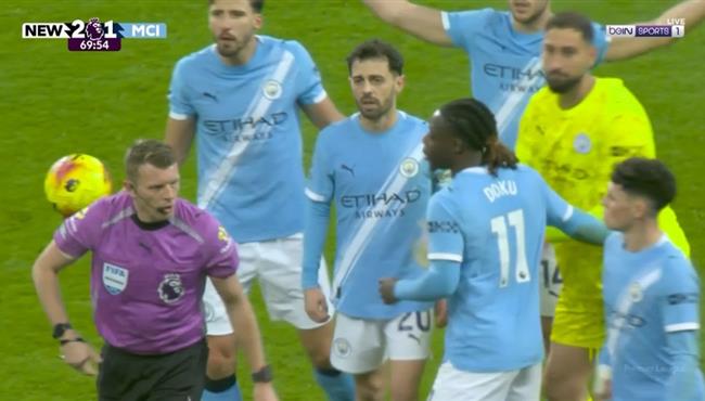 اهداف مباراة مانشستر سيتي ونيوكاسل في الدوري الانجليزي