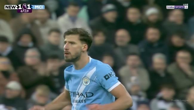 هدف تعادل مانشستر سيتي مع نيوكاسل (11) روبن دياز