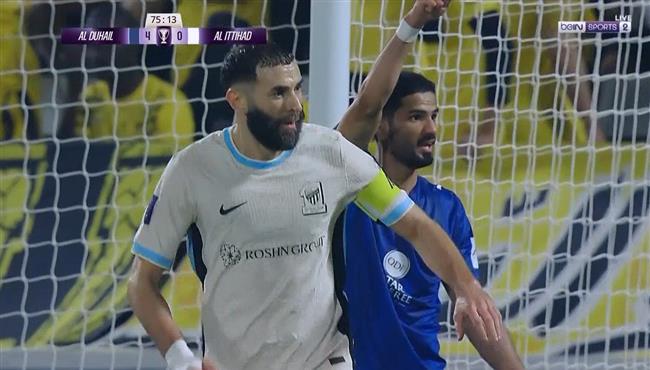 هدف كريم بنزيما في مرمي الدحيل بدوري ابطال اسيا