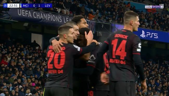 اهداف مباراة مانشستر سيتي وباير ليفركوزن في دوري ابطال اوروبا