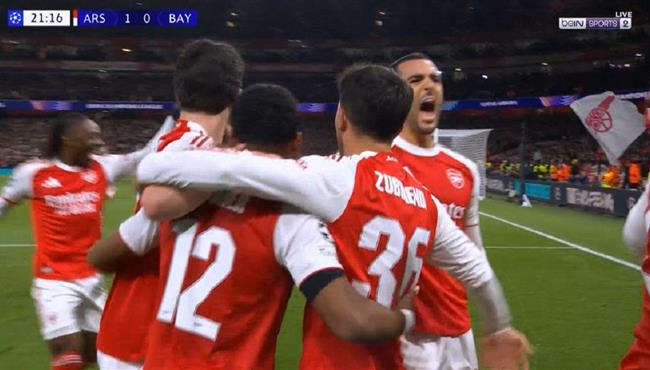 هدف ارسنال الاول في مرمي بايرن ميونخ بدوري ابطال اوروبا