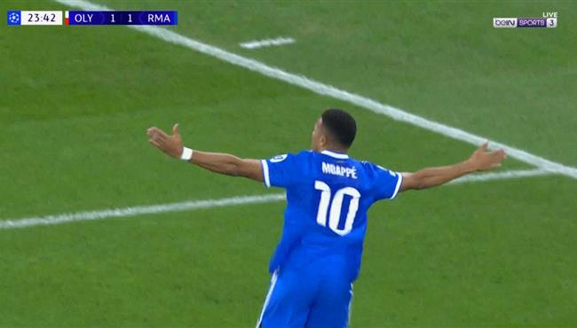 هدف مبابي الثاني في مرمي اولمبياكوس بدوري ابطال اوروبا