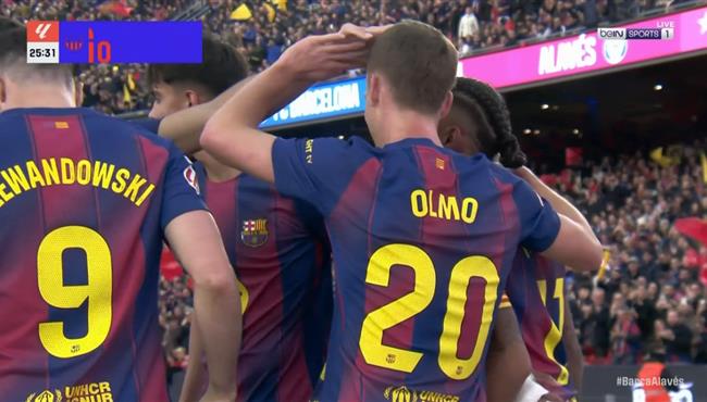 اهداف مباراة برشلونة وديبورتيفو الافيس في الدوري الاسباني