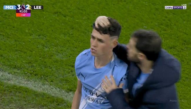 هدف مانشستر سيتي الثالث القاتل في مرمي ليدز يونايتد بالدوري الانجليزي