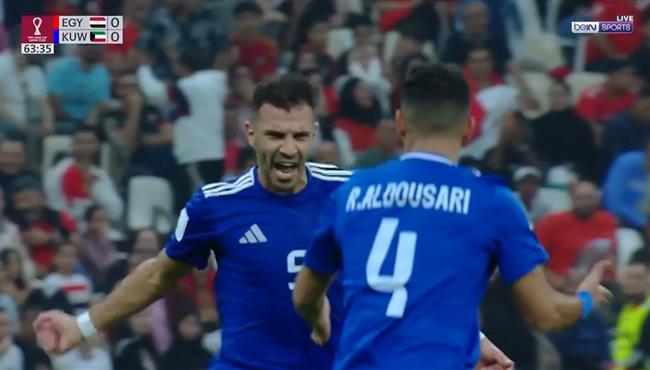 هدف الكويت الاول في مرمي مصر بكاس العرب