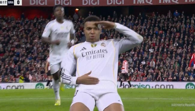 هدف مبابي الرائع في مرمي اتلتيك بلباو بالدوري الاسباني