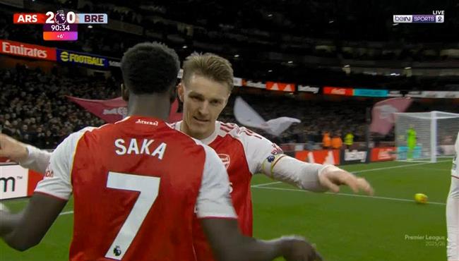 اهداف مباراة ارسنال وبرينتفورد في الدوري الانجليزي