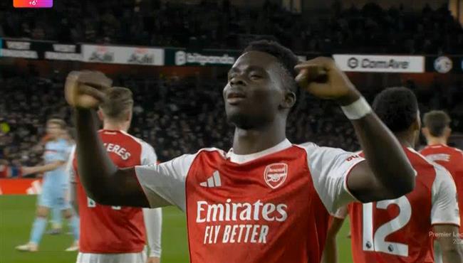 هدف ساكا في مرمي برينتفورد بالدوري الانجليزي