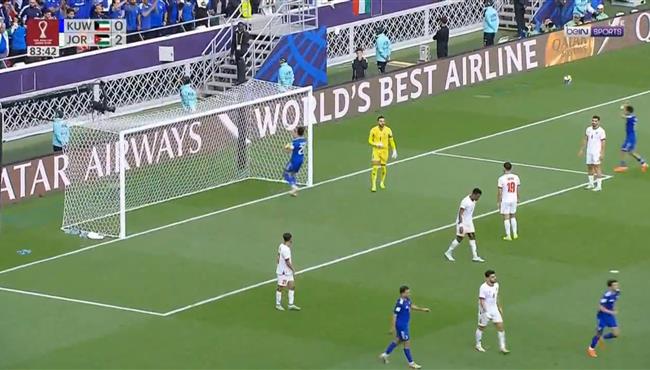 هدف الكويت الاول في مرمي الاردن بكأس العرب